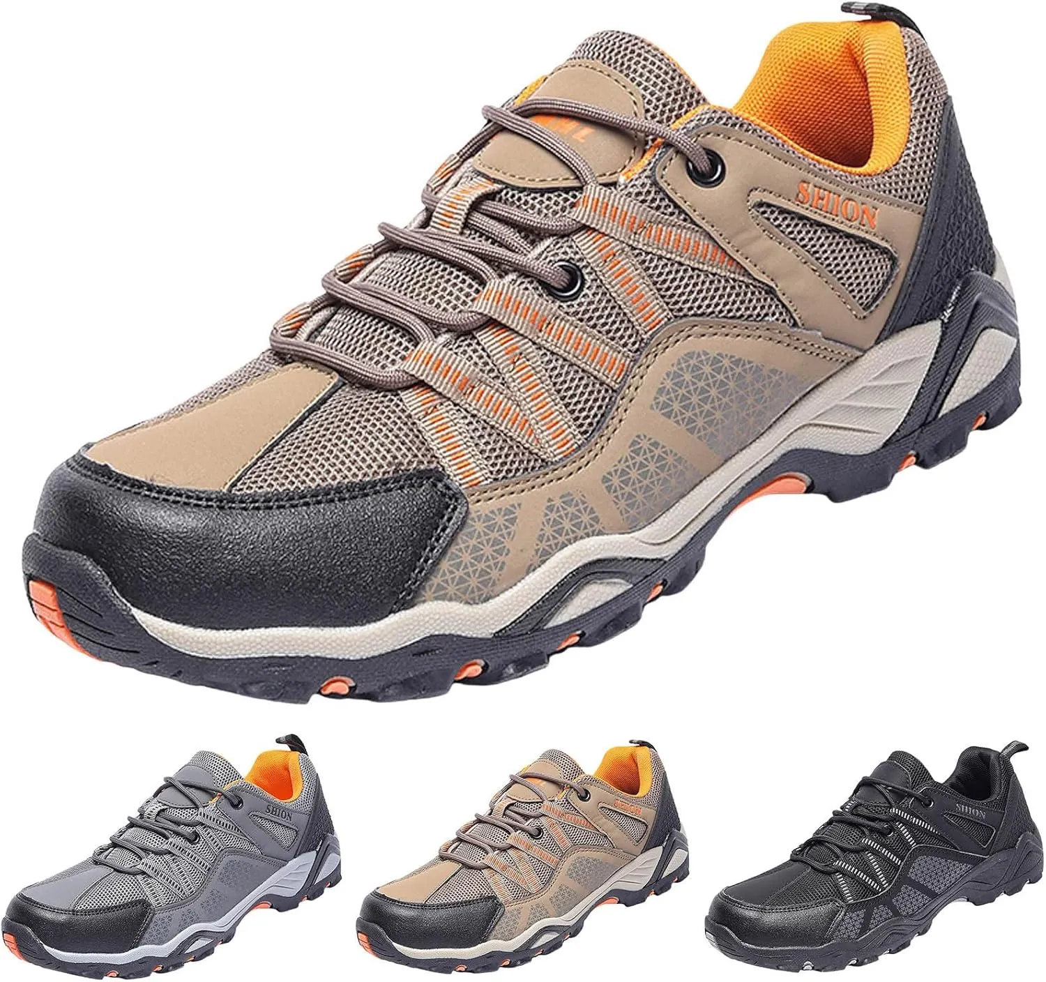 Men's Sneakers Athletic Footwear Sporty Outdoor Hiking Shoes Stylish Thick Sole Comfortable Lace Up Design for
