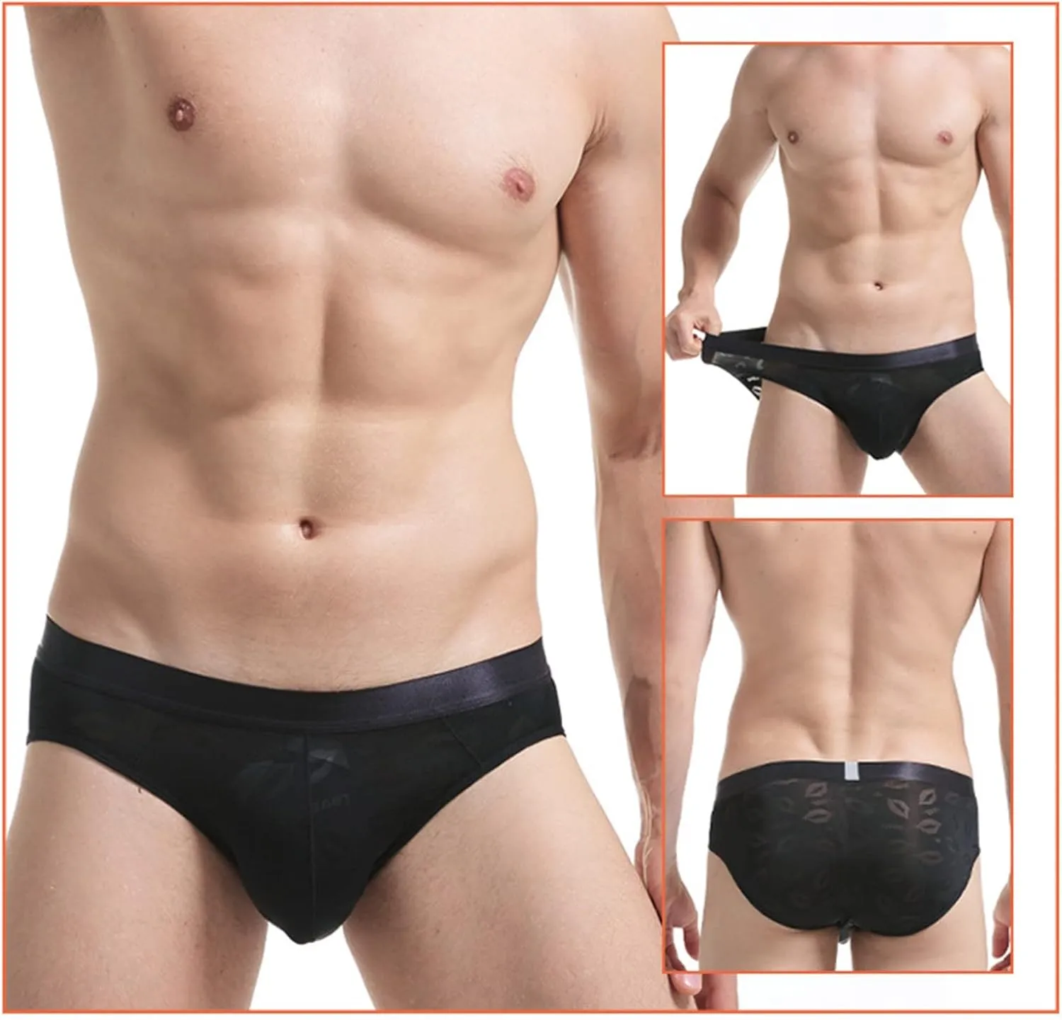 Men's Stretch Underwear Support Briefs Wide Waistband Multipack Y Briefs for Men