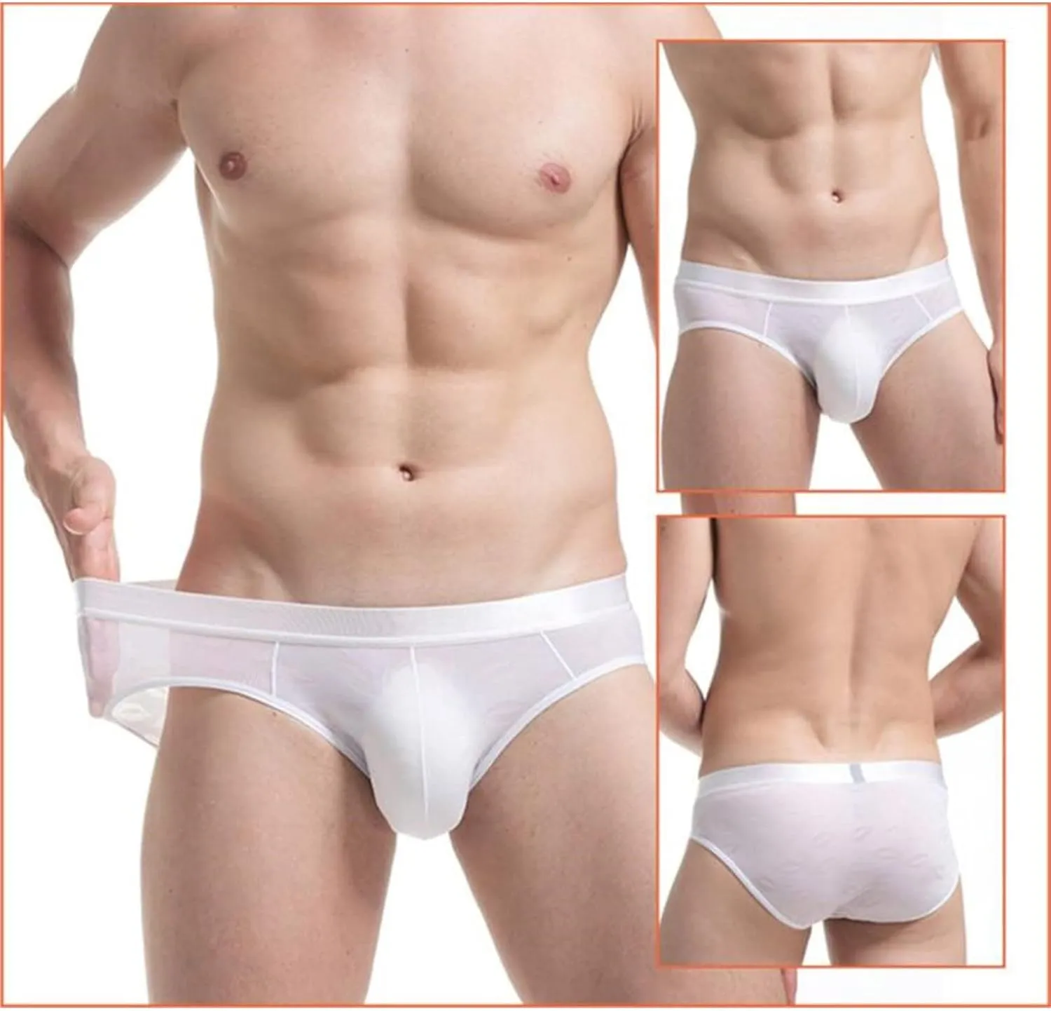 Men's Stretch Underwear Support Briefs Wide Waistband Multipack Y Briefs for Men