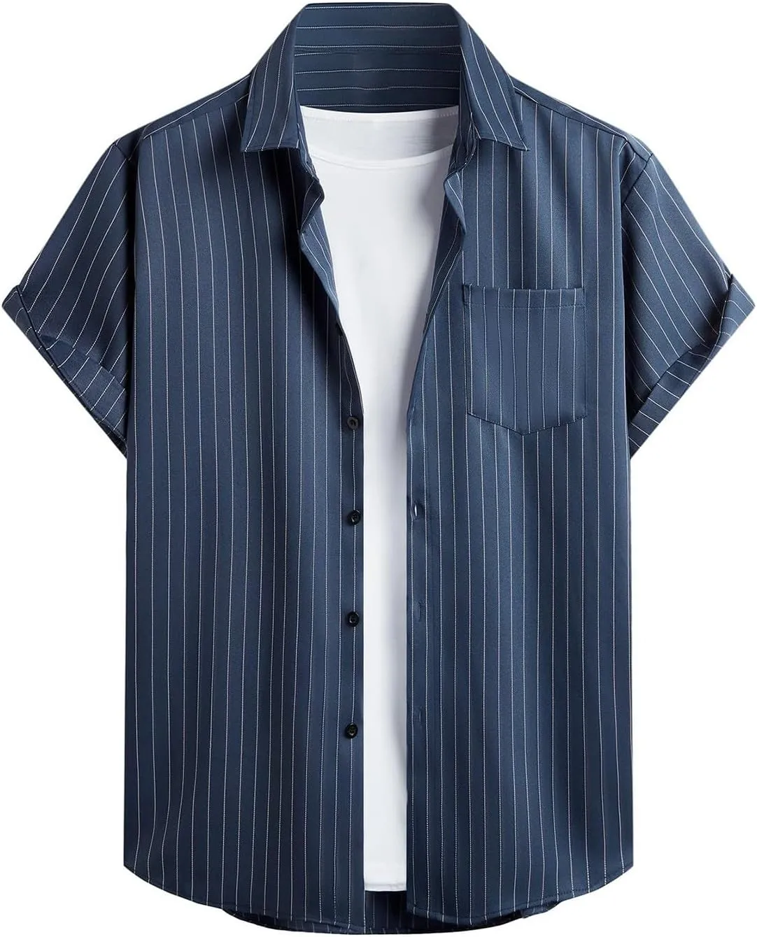 Mens Summer Shirts Dry Fit Short Sleeve Tops Buttons Casual Golf T-Shirt for Men Slim Fit Pack Outdoor Performance