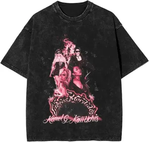 Mens Vintage Oversized Casual Drop Shoulder T-Shirt Loose Tee Top