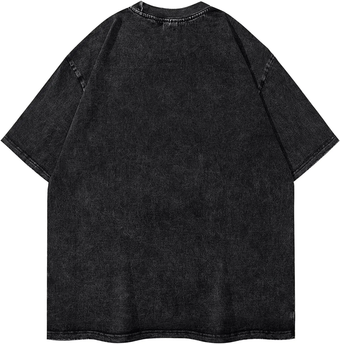 Mens Vintage Oversized Casual Drop Shoulder T-Shirt Loose Tee Tops