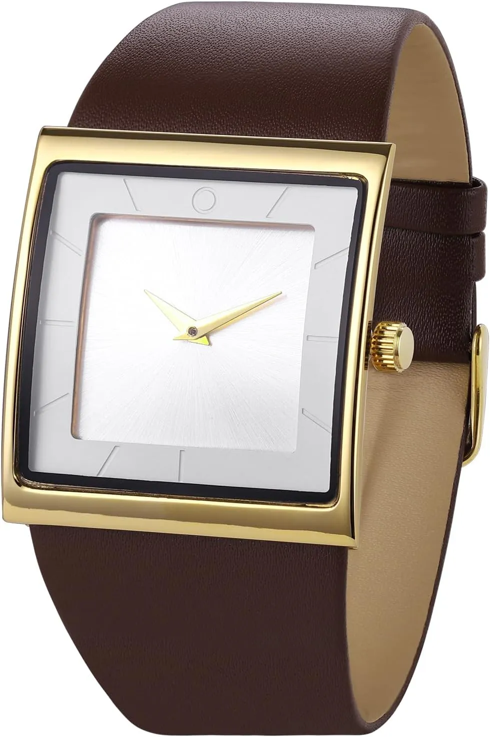 Mens Watch Men's Square Watches for Men Fashion Minimalist Wrist Watch Leather Strap Business Casual Wrist Watch