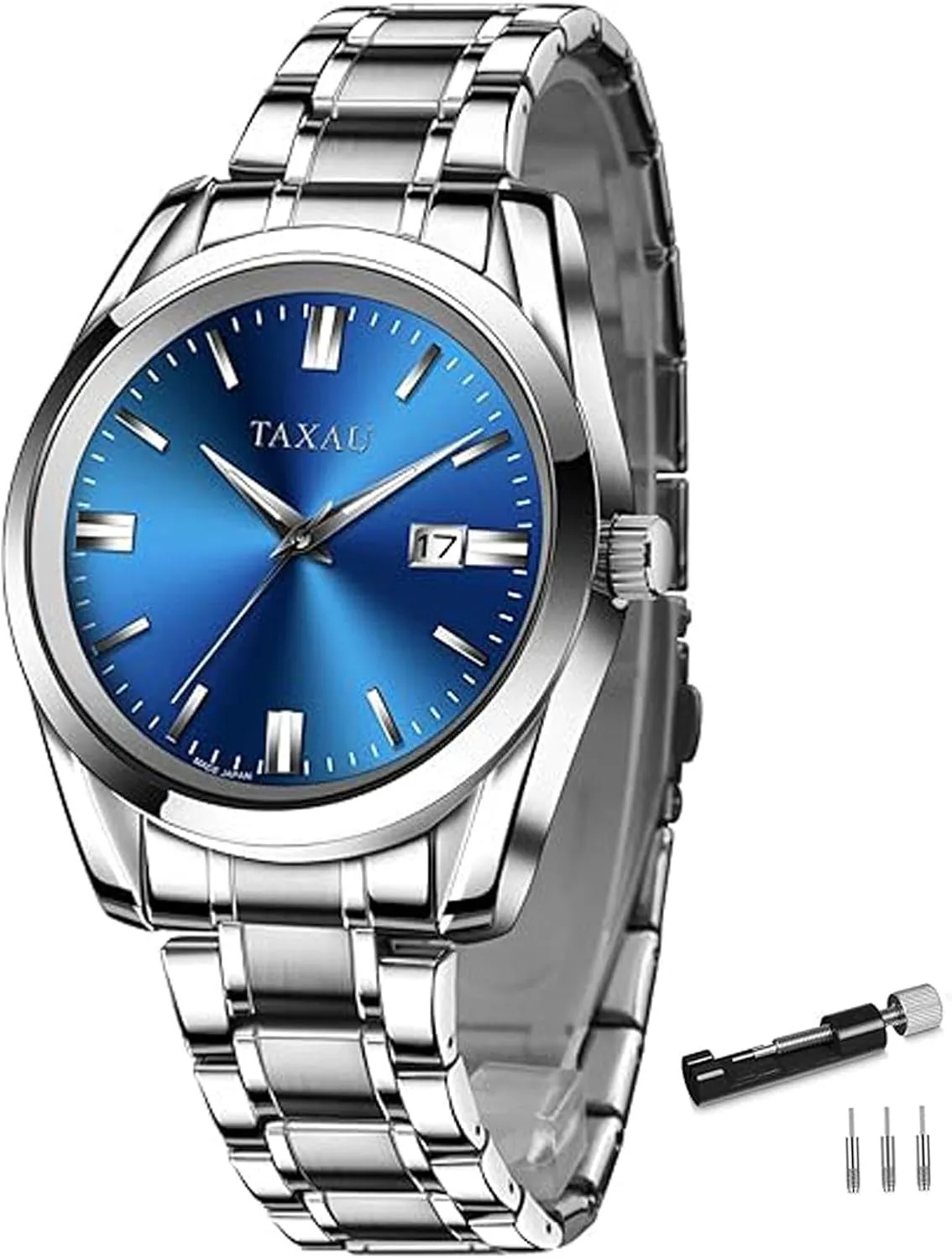 Mens Watches Dress Waterproof Analog Watches Stainless Steel Luxury Minimalist Men's Wrist Watch with Date Big Face Luminous Pointers & Scales relojes para Hombres