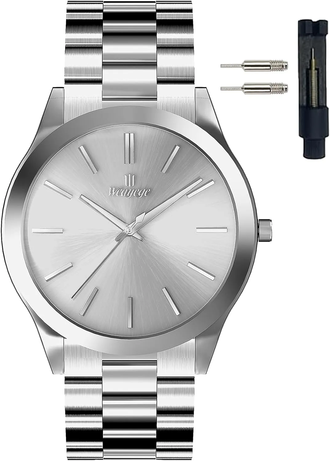 Mens Watches,Classical Stainless Steel Men's Wrist Watches,Fashion Minimalist Business Men's Wrist Watches Luxury Quartz Waterproof Watches Bussiness Watches for Men,Gifts for Men