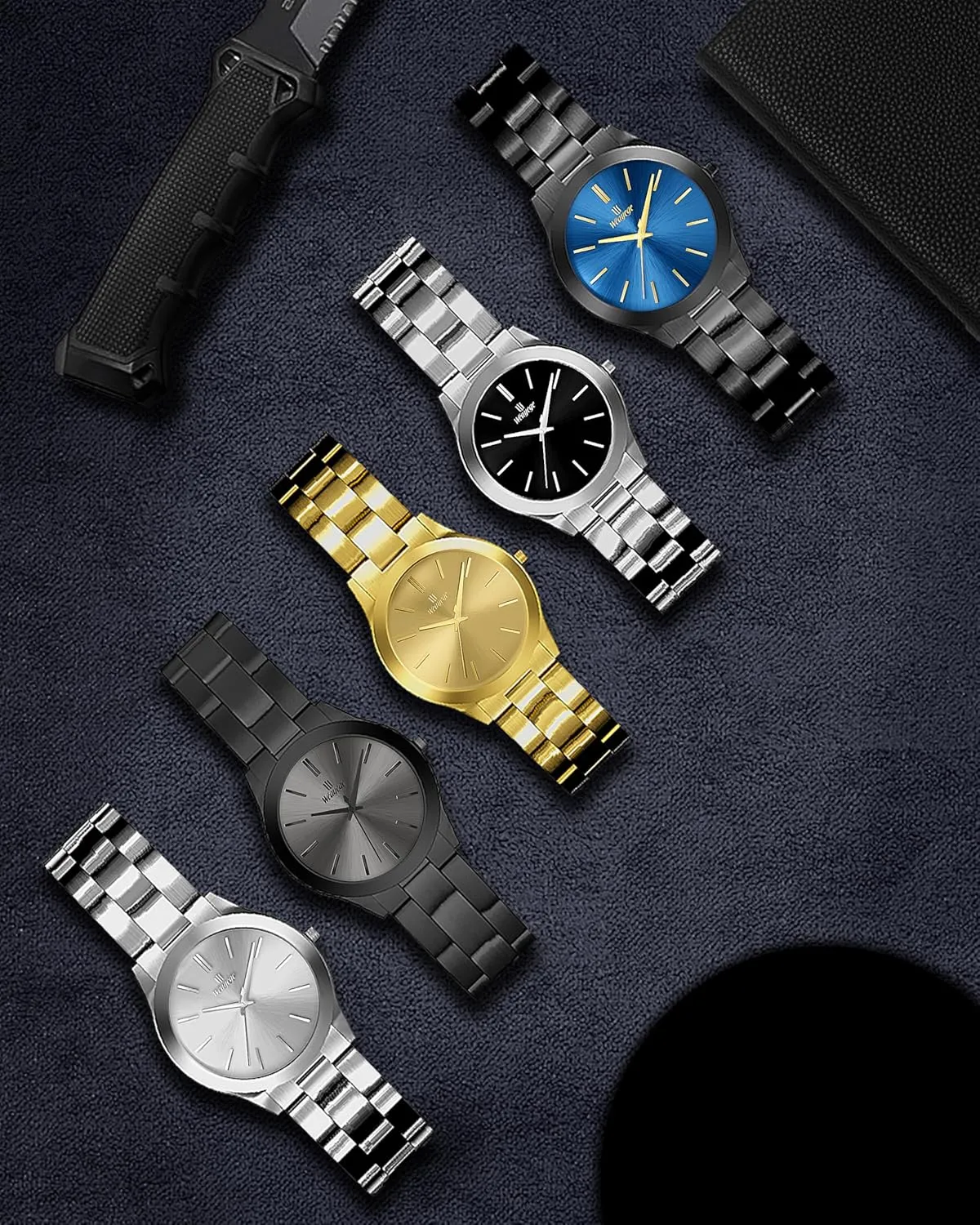Mens Watches,Classical Stainless Steel Men's Wrist Watches,Fashion Minimalist Business Men's Wrist Watches Luxury Quartz Waterproof Watches Bussiness Watches for Men,Gifts for Men