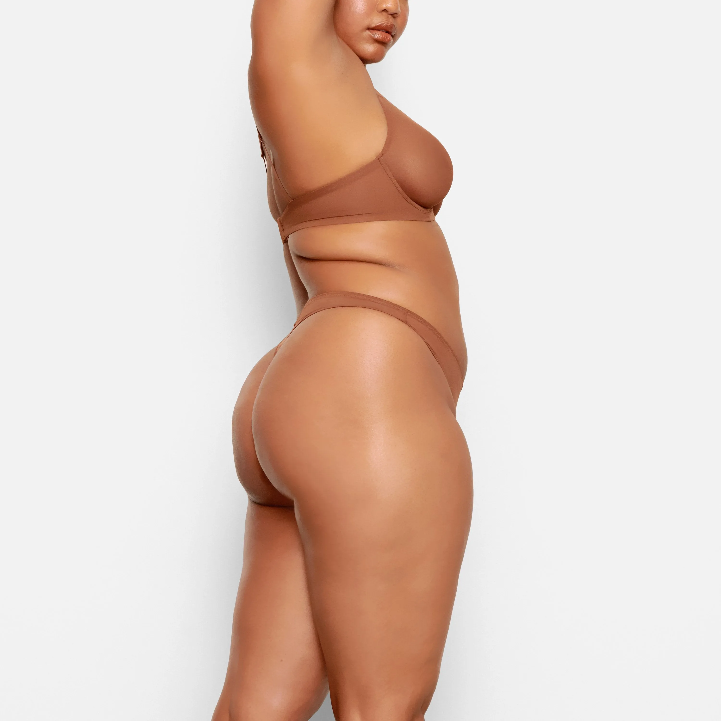 MESH ONE WIRE PLUNGE BRA | JASPER