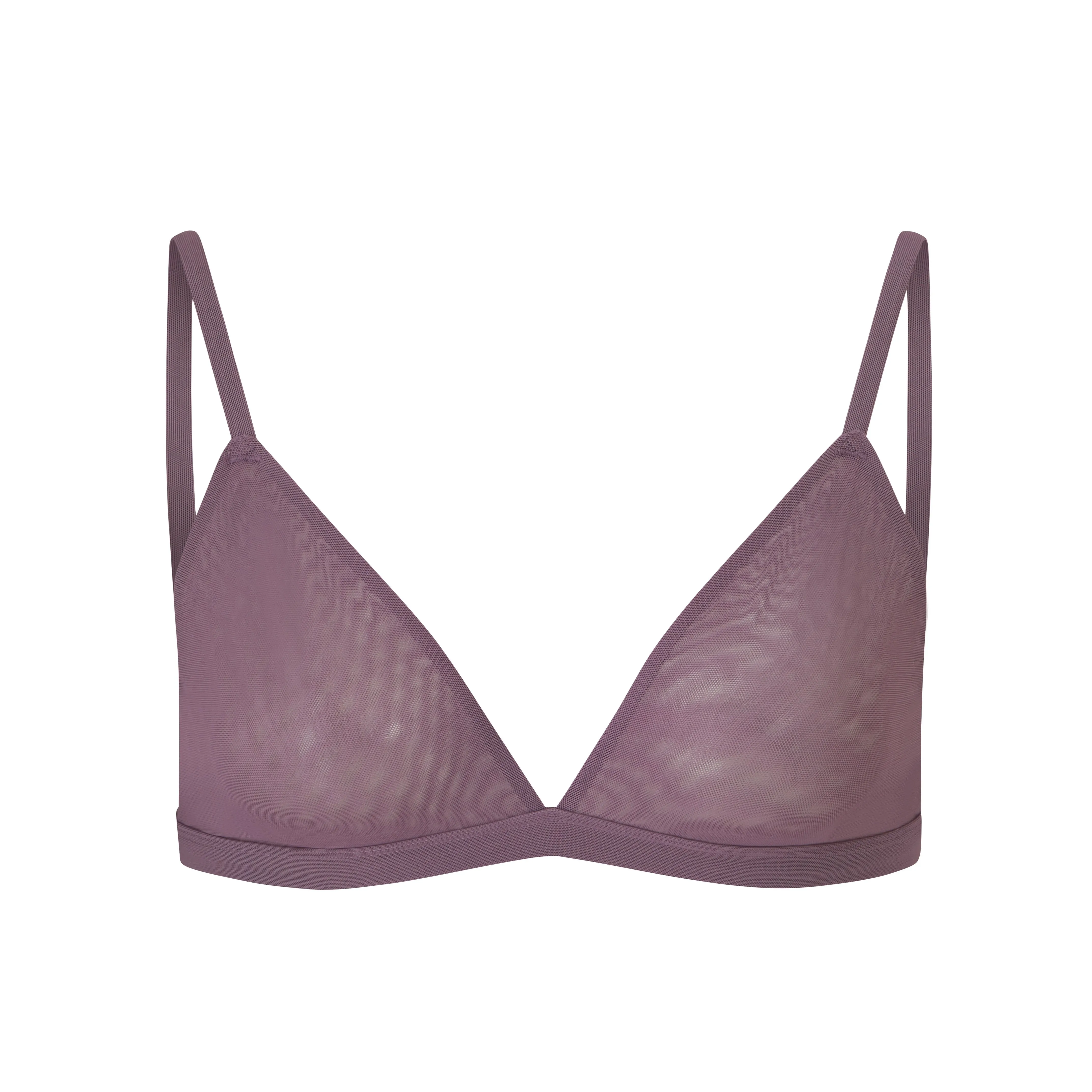 MESH TRIANGLE BRALETTE | PLUM