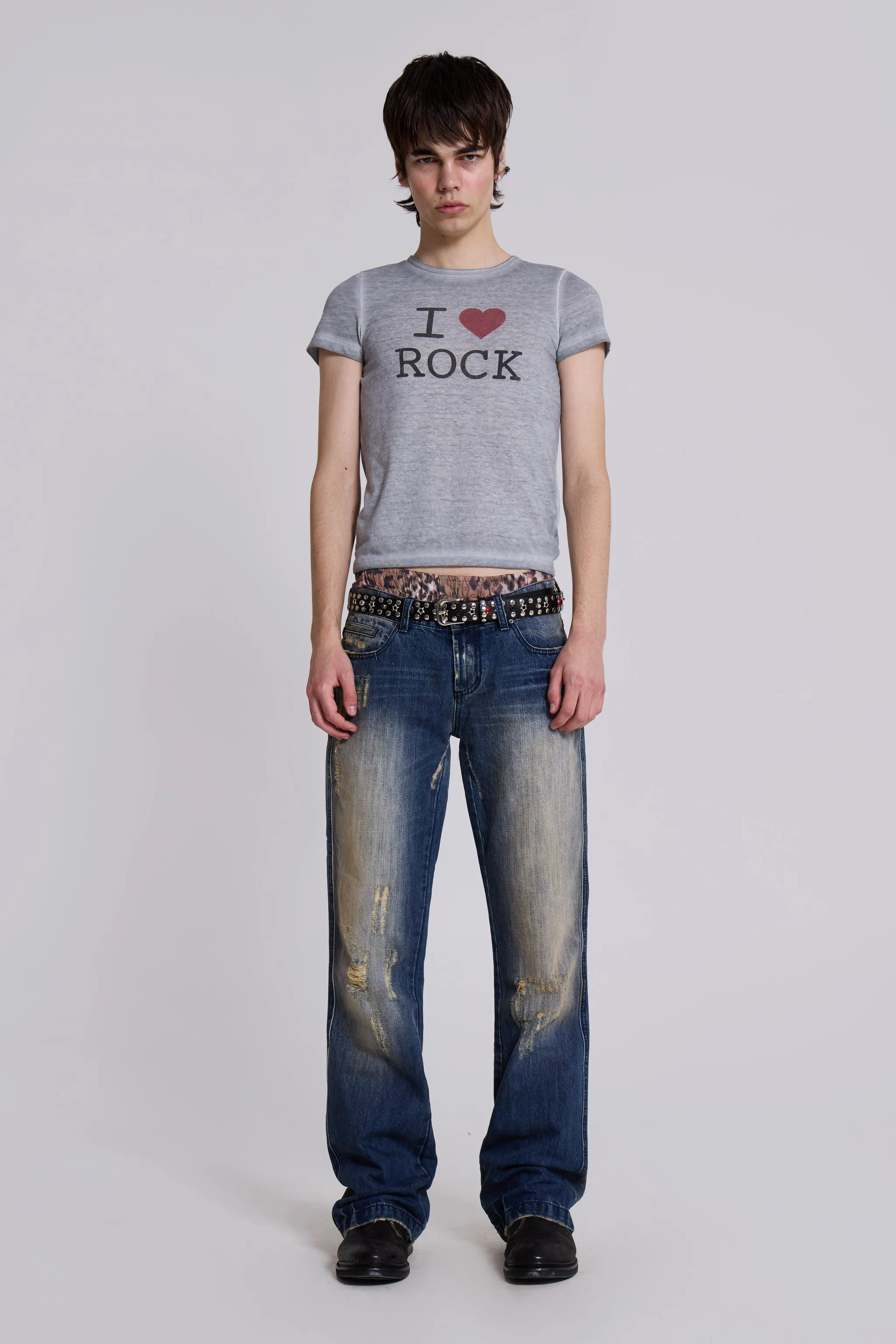 Metal Bootcut Jeans