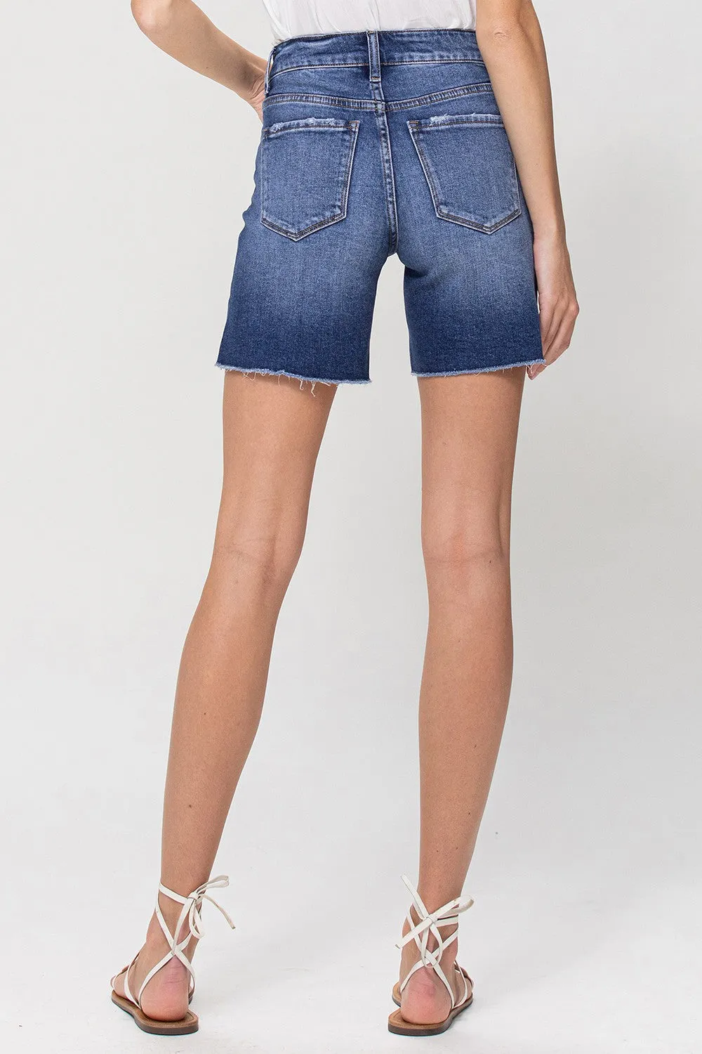 Mid Rise Midi Shorts