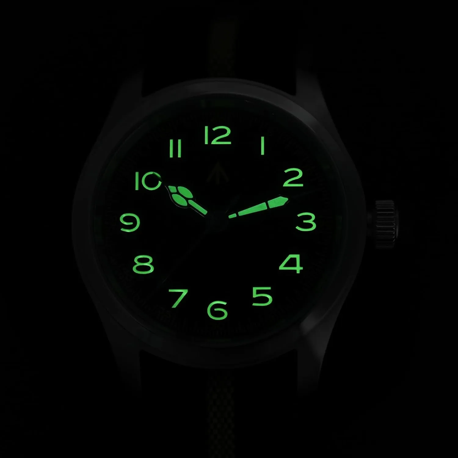 Militado ML08 VH31 38mm Military Mens Watch Double Domed Sapphire Crystal C3 Green Light 10 ATM Waterproof Analog Watches for Men and Women