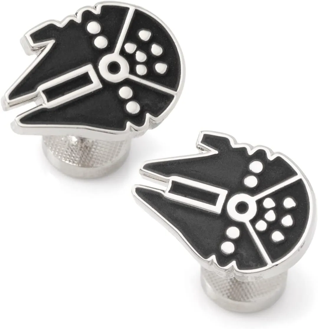 Millennium Falcon Silver Cufflinks
