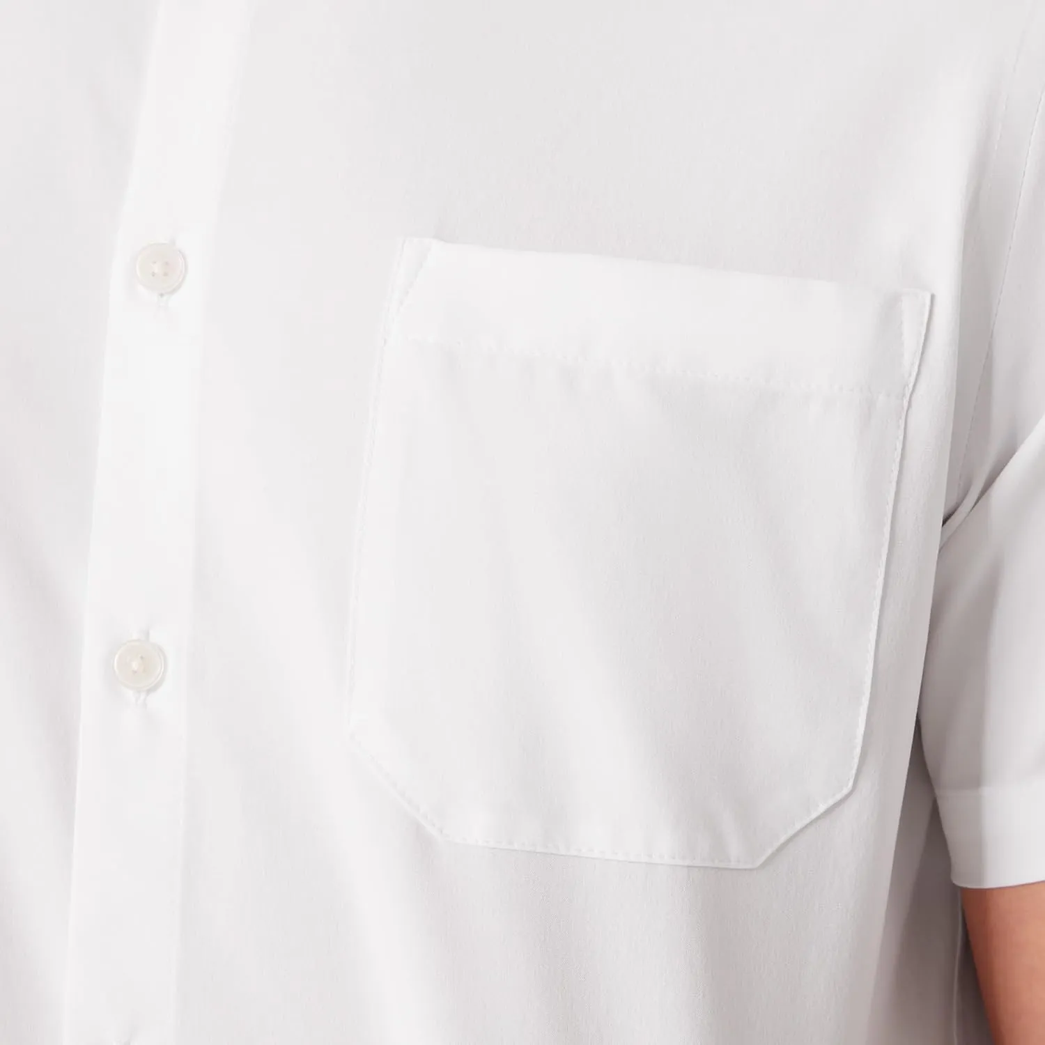 Mizzen Main Leeward Wrinkle-Resistant Short-Sleeve Button-Up Performance Men's Dress Shirt with 4-Way Stretch, Trim Fit