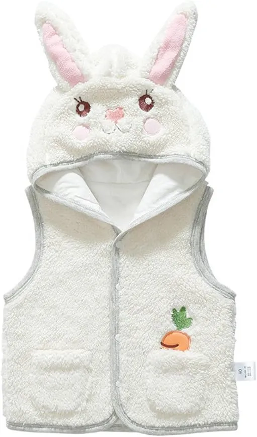 Monvecle Baby to Toddler Hooded Vests Unisex Infants Sleeveless Padded Waistcoat