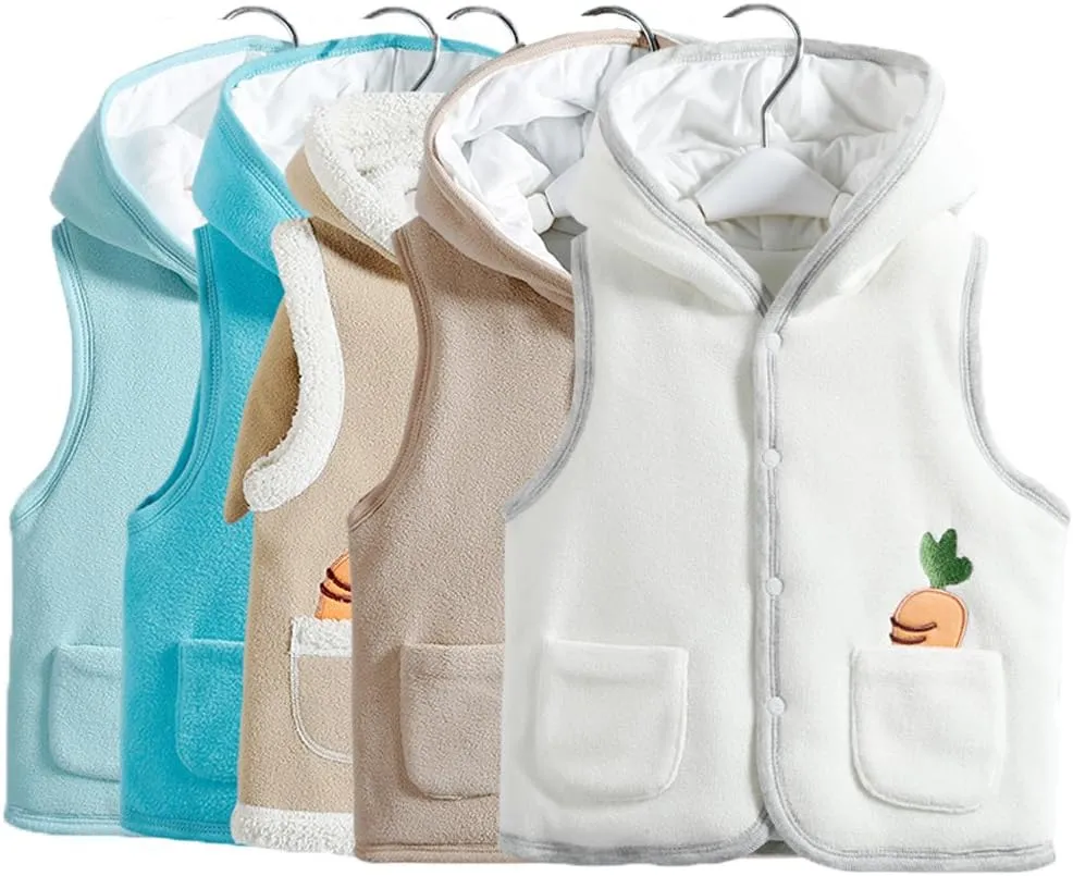 Monvecle Baby to Toddler Hooded Vests Unisex Infants Sleeveless Padded Waistcoat