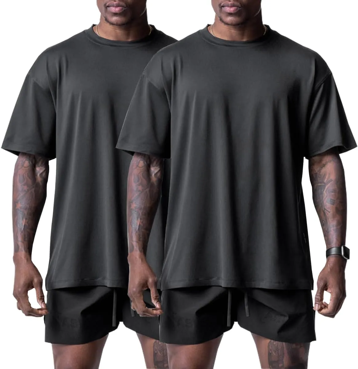 Muscle Killer 1/2pack Mens T Shirt Gym Workout Dry Fit Short Sleeve Athletic Fitness Crew Neck Tee Shirts Casual Loose Fit