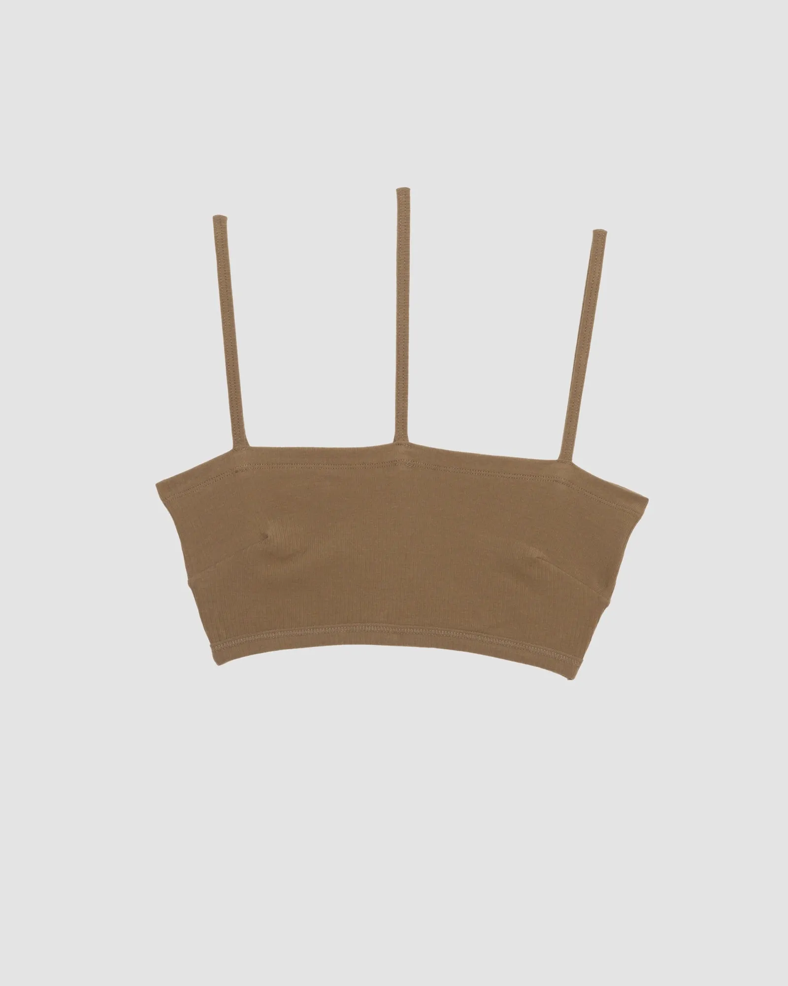 Nida Bra - Fine Cotton Rib - Jade Brown
