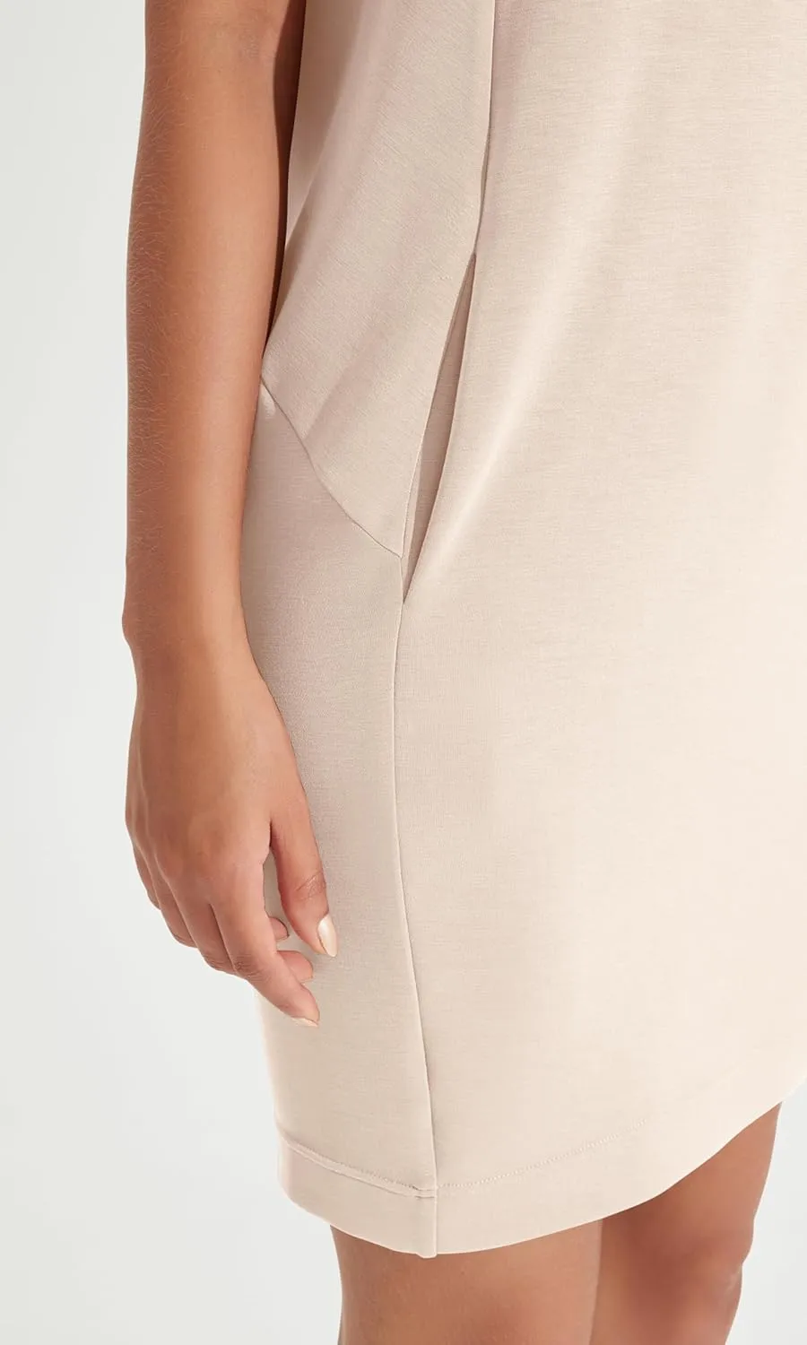 ODODOS Modal Soft Loose Tank Dress for Women Casual Sleeveless Sundress with Kangaroo Pocket Summer Dress