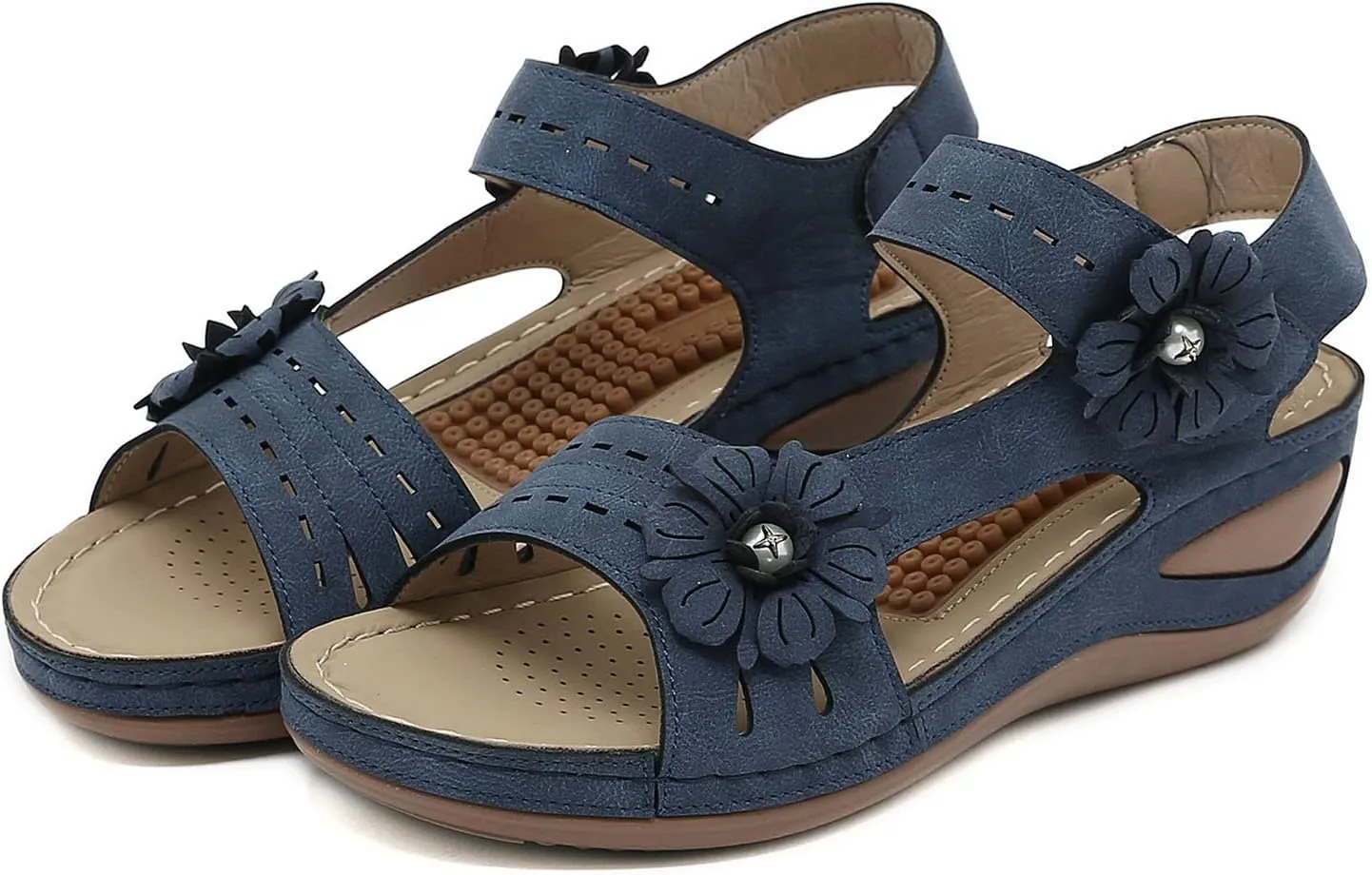 Orthopedic Plantar Fasciitis Shoes Women Black Flats Gold Sandals for Women Dressy Summer Womens Shoes Wedges Dressy Casual Women's Orthotic Walking Sandals Wide Width Heels Womens Navy Sandals