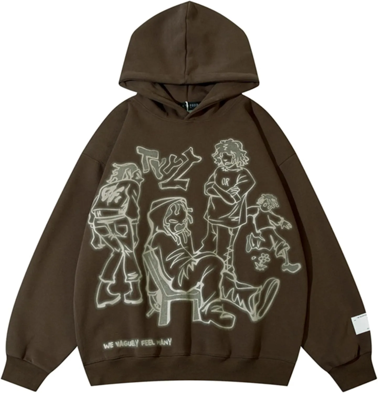 Oversized Casual Pullover Hoodie for Women Long Sleeve Y2K Gpth Harajuku Streetwear Sweatshirt
