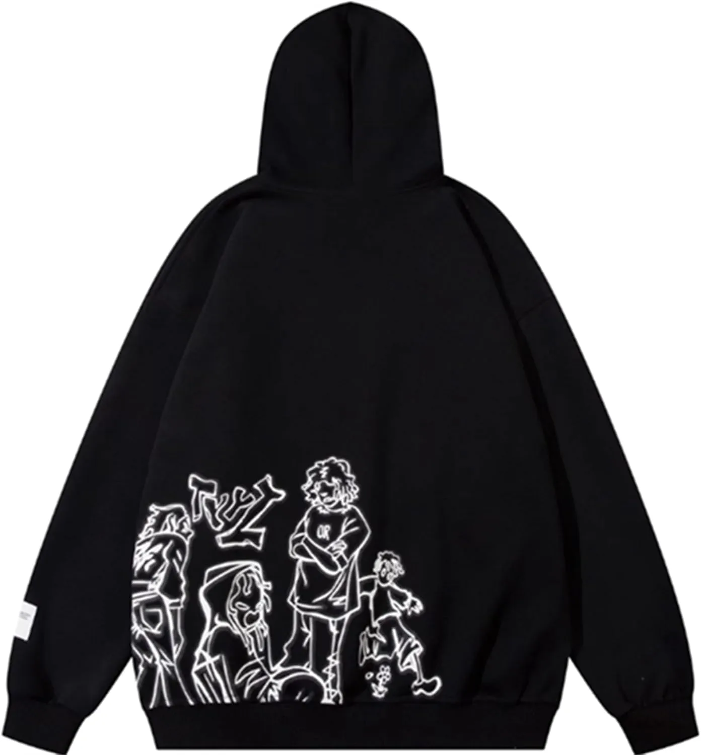 Oversized Casual Pullover Hoodie for Women Long Sleeve Y2K Gpth Harajuku Streetwear Sweatshirt