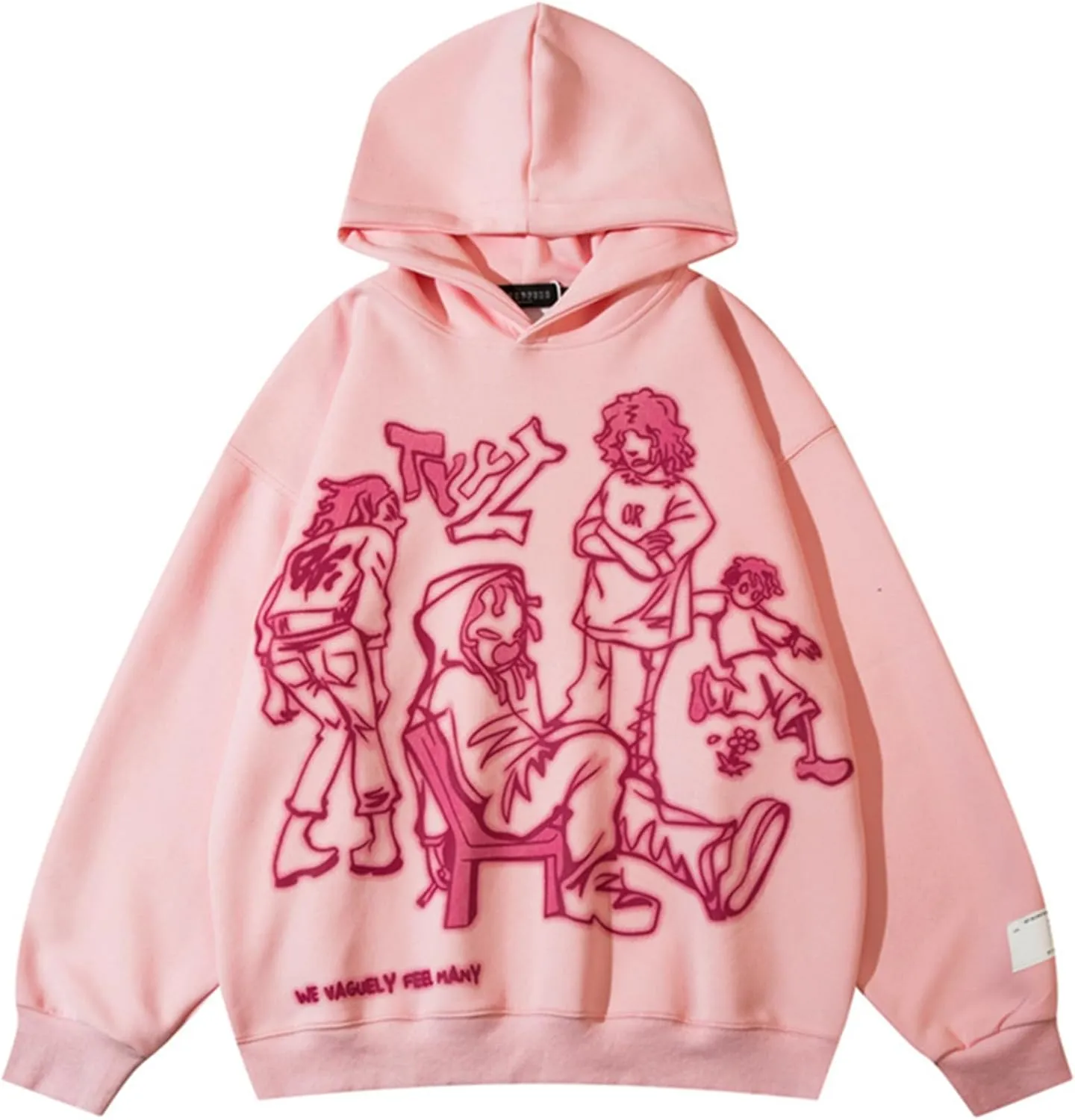 Oversized Casual Pullover Hoodie for Women Long Sleeve Y2K Gpth Harajuku Streetwear Sweatshirt