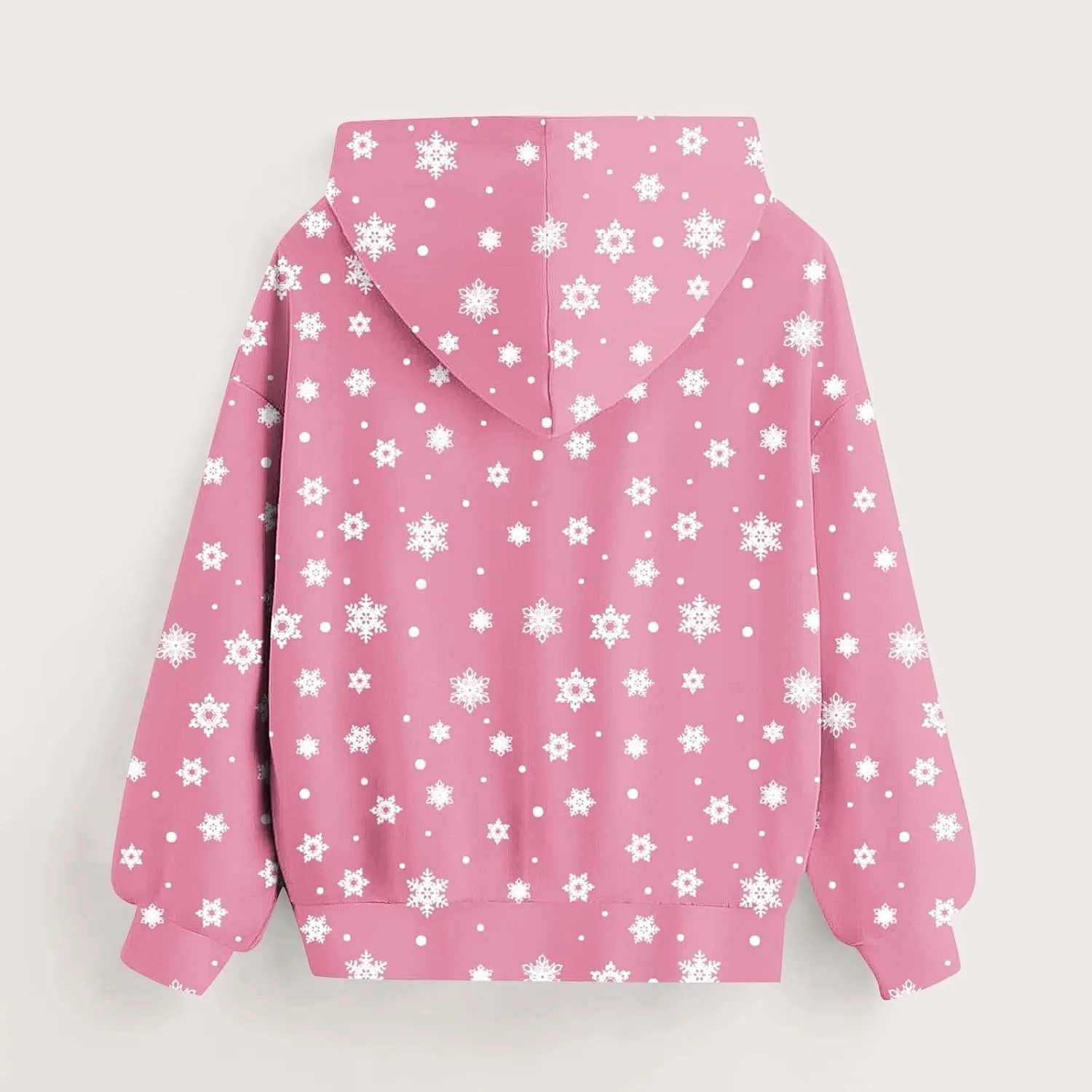 Oversized Hoodies For Teen Girls Boys Christmas Sweatshirts Snowflake Print Pullover Tops With Pocket 2-13 Years