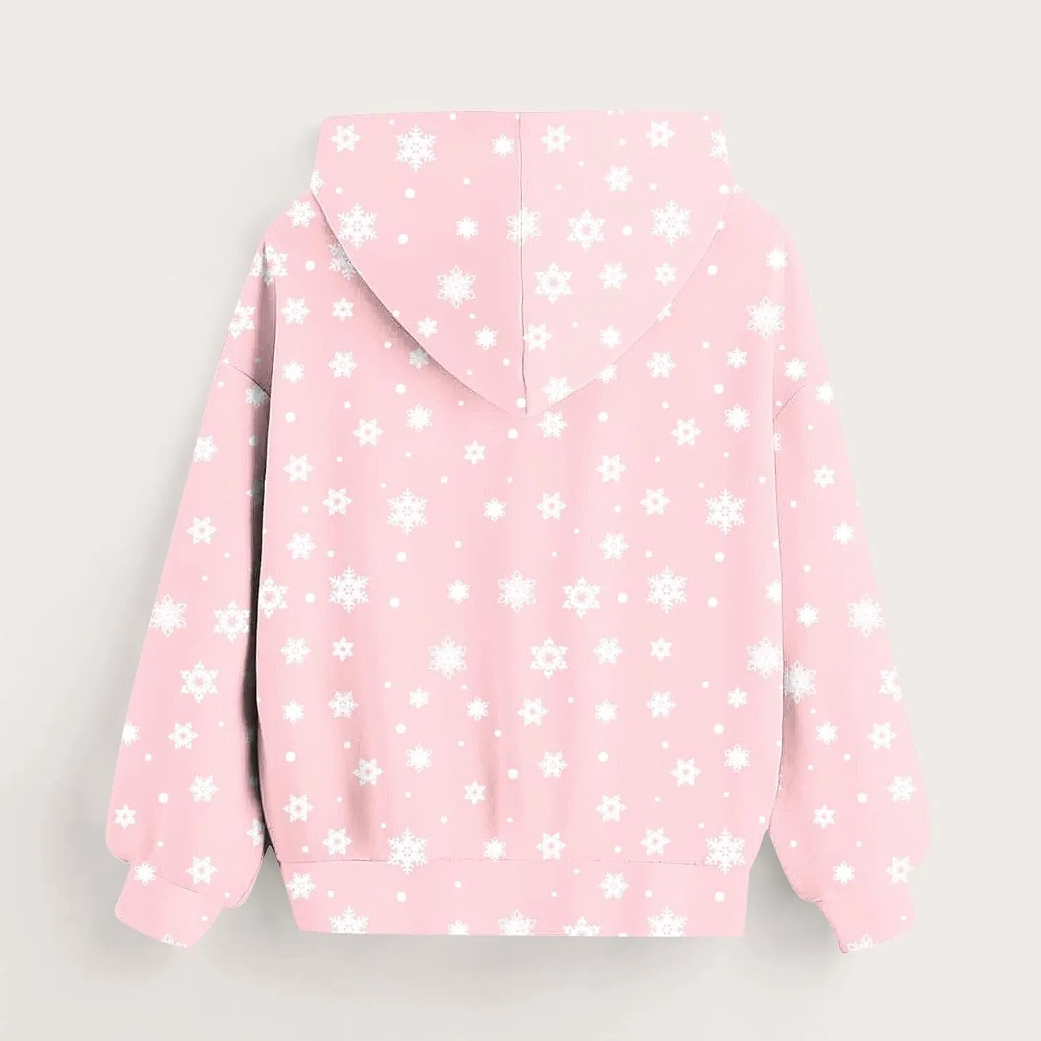 Oversized Hoodies For Teen Girls Boys Christmas Sweatshirts Snowflake Print Pullover Tops With Pocket 2-13 Years