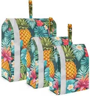 Pineapple Azalea Packing Cubes for Travel 3 Set Compression Packing Cube Luggage Accessories for Travel Accessories