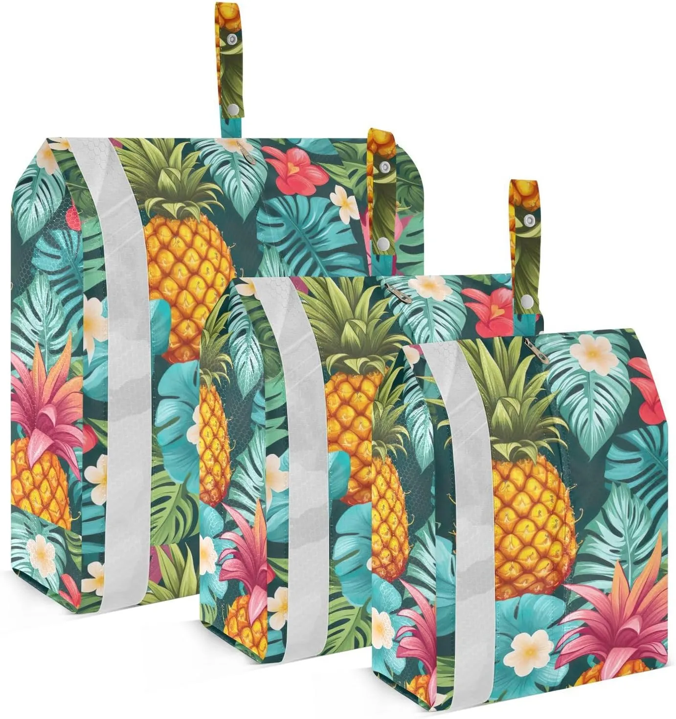 Pineapple Azalea Packing Cubes for Travel 3 Set Compression Packing Cube Luggage Accessories for Travel Accessories