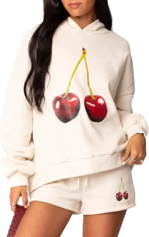 Preppy Embroidery Flower Hoodie for Teen Girl Y2k Women Long Sleeve Oversized Vintage Graphic Pullover Sweatshirt
