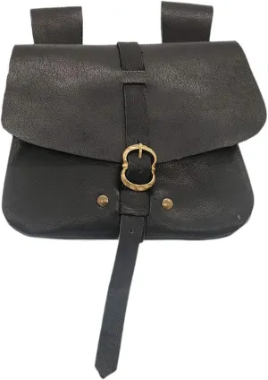 PU Leather Belt Pouch Fanny Pack Costume Accessories, Black