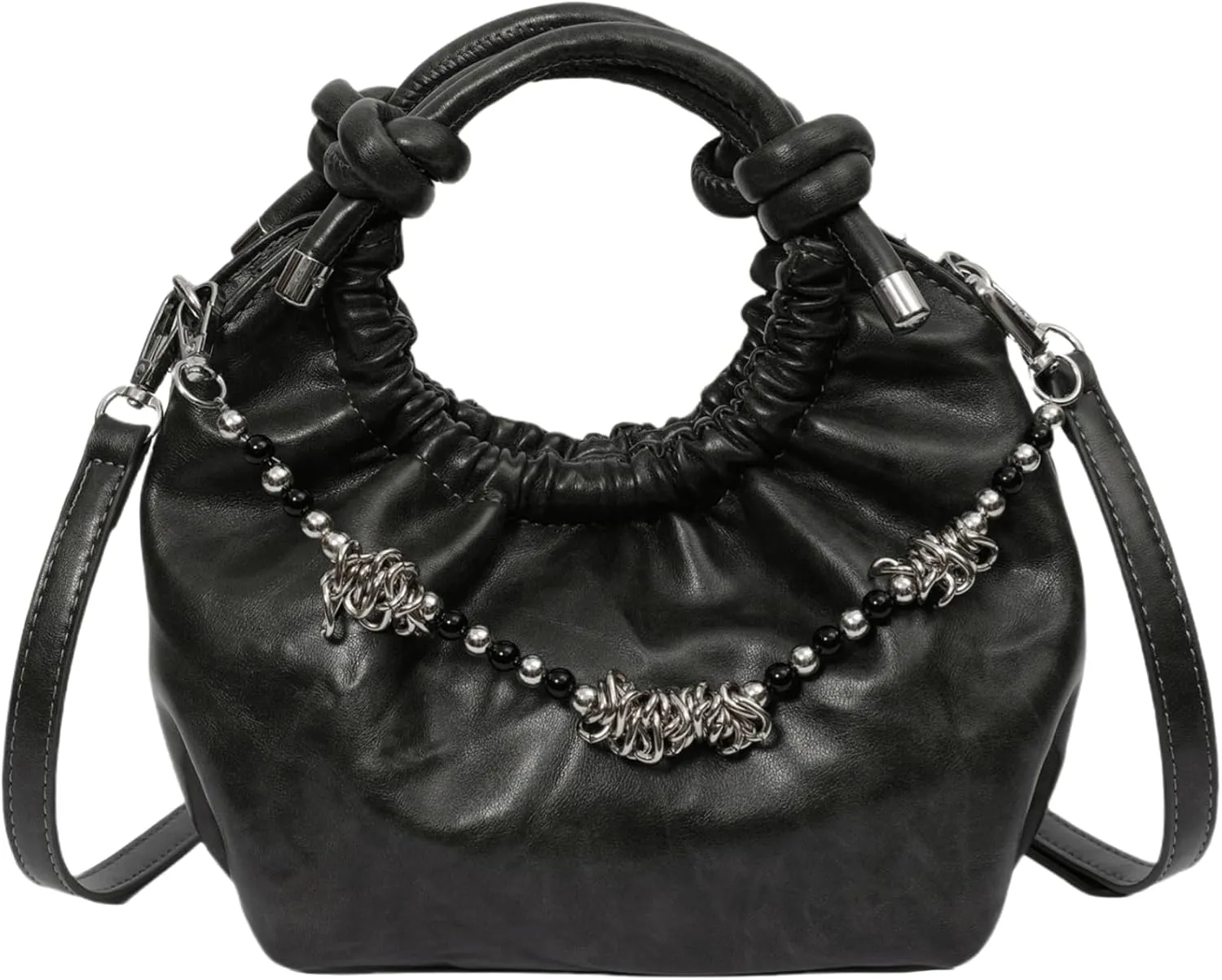 Retro Hobos Handbag and Purses for Women Trendy Shoulder Crossbody Bag with Removable Strap