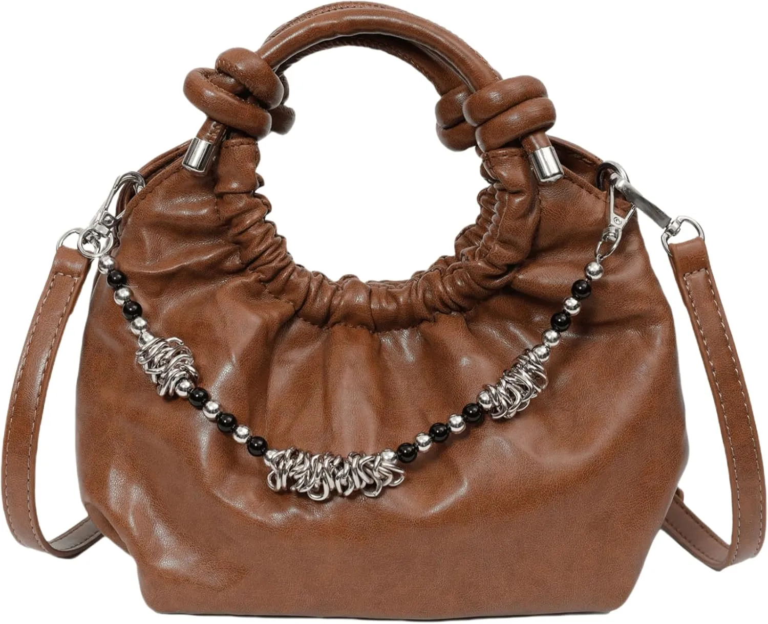 Retro Hobos Handbag and Purses for Women Trendy Shoulder Crossbody Bag with Removable Strap
