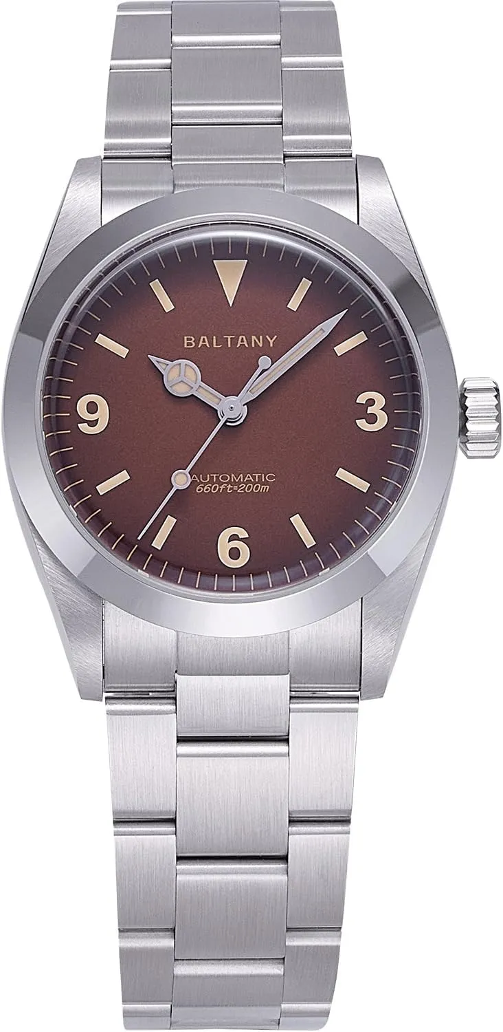 S4066 36mm Explorer Homage Watches Men Waterproof 200 Meter Watch NH38 Automatic Mechanical Retro Watch