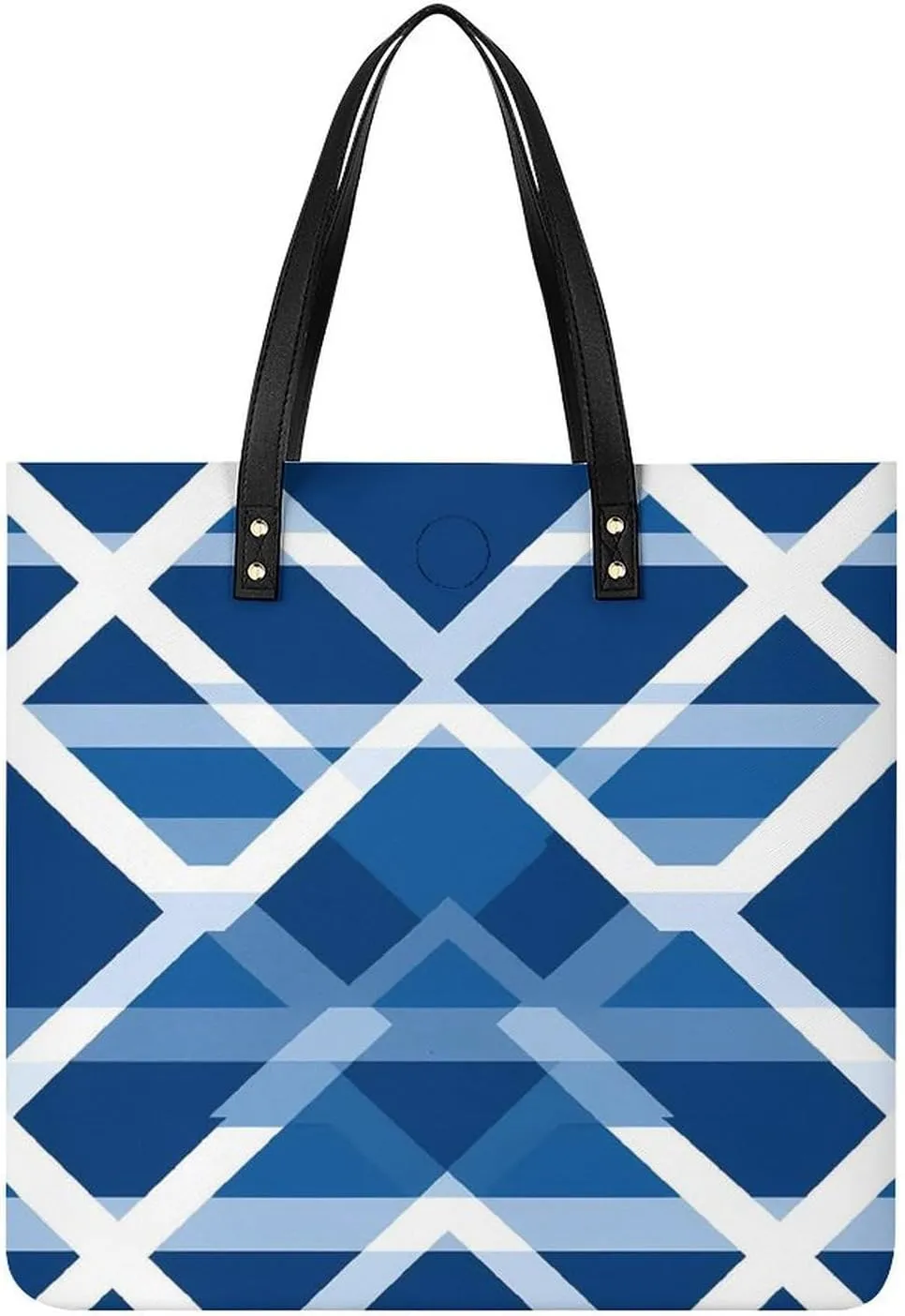 Scottish Tartan Plaid Tote Bags PU Leather Top Handle Satchel Handbags Shoulder Bags Travel Purse for Women Men