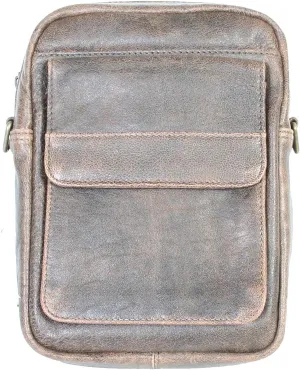 Scully Accessories Walnut Leather Mens Aerosquadron Shoulder Tote