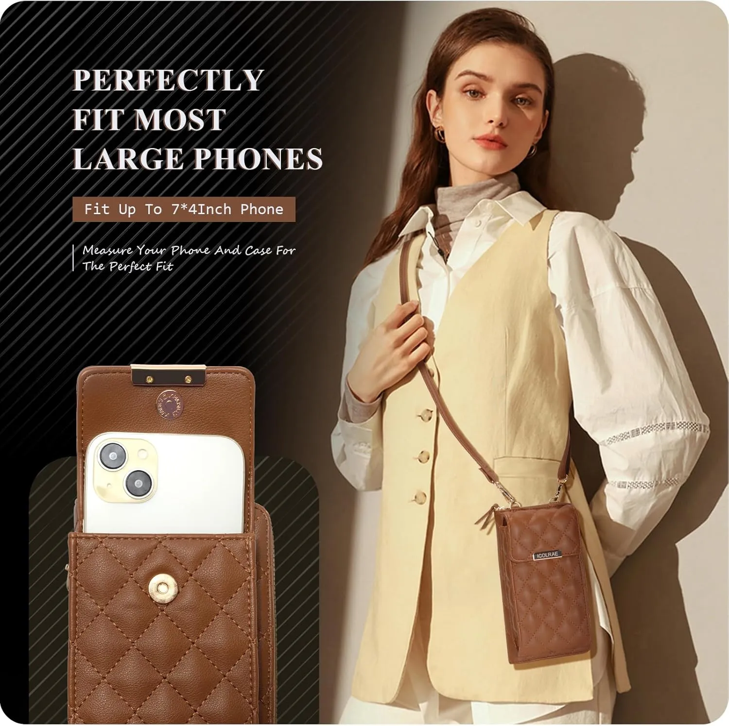 Small Crossbody Bags for Women Trendy Cell Phone Purse Vegan Leather Wallet with Credit Card Slots