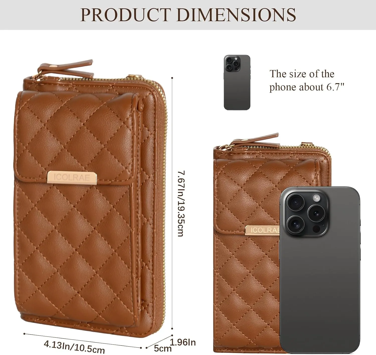 Small Crossbody Bags for Women Trendy Cell Phone Purse Vegan Leather Wallet with Credit Card Slots