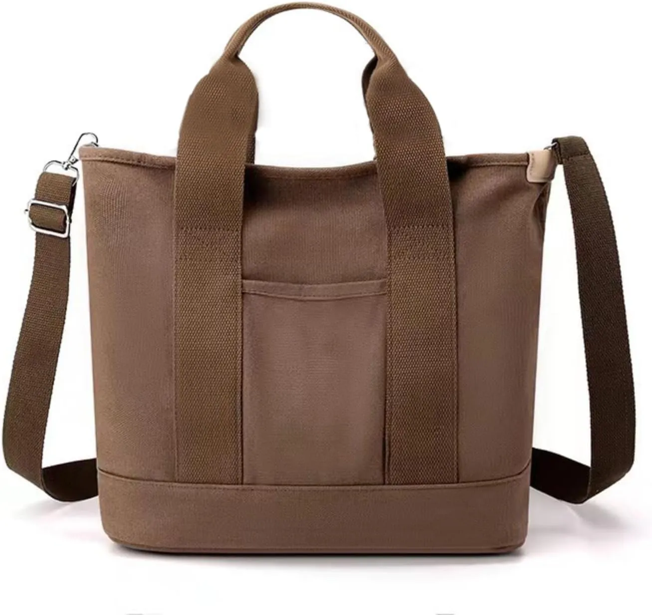 Small Tote Bag with Zipper Canvas Tote Bags Crossbody Bag with Compartments Shoulder Bag Satchel Hobo Bag Messenger Bag