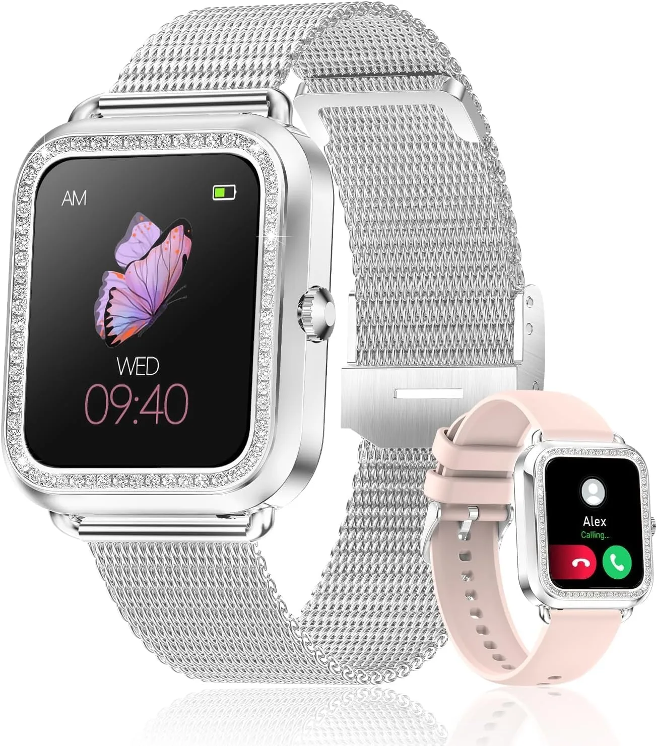Smart Watch, Colesma 1.59" HD Smart Watches for Women, Answer/Make Call Fitness Tracker Watch for Android iPhone, Sleep/Heart Rate/SpO2/Blood Pressure Monitor, 180  Dials, Waterproof Watches for Women