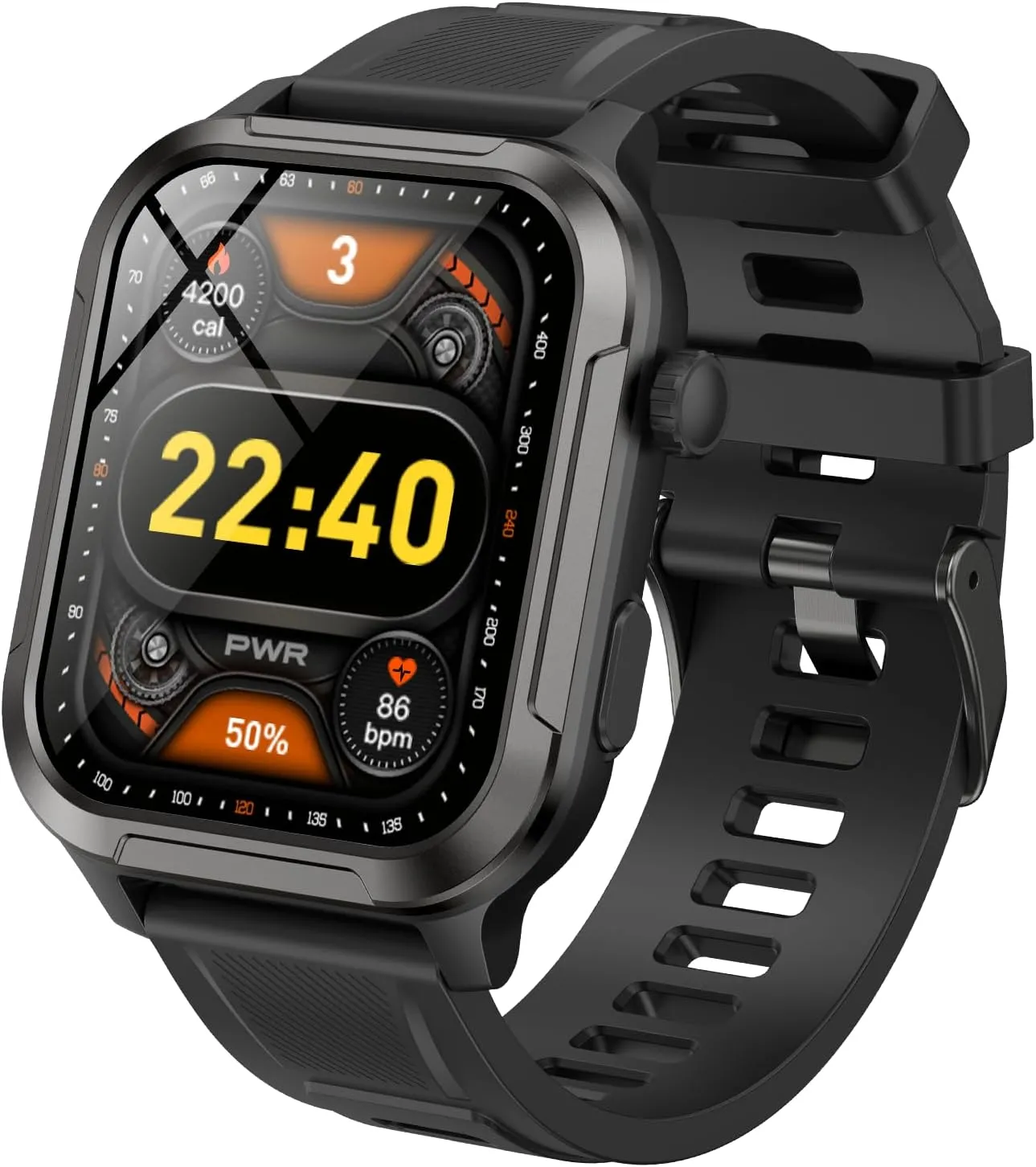 Smart Watch for Men Fitness Tracker: Military Make/Answer Call Digital Mens Watches Running Waterproof Smartwatch Android Phones iPhone Samsung Compatible Heart Rate Monitor