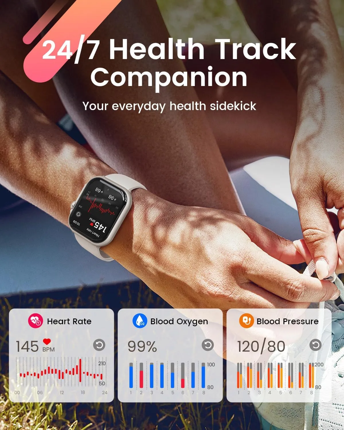 Smart Watches for Men Fitness Tracker: 1.85" Smartwatch with 30 Days 1000 mAh Battery Life Make/Recive Call Heart Rate Blood Pressure SpO2 Sleep Monitor 120  Sport Mode 5ATM for iPhone Android Phones
