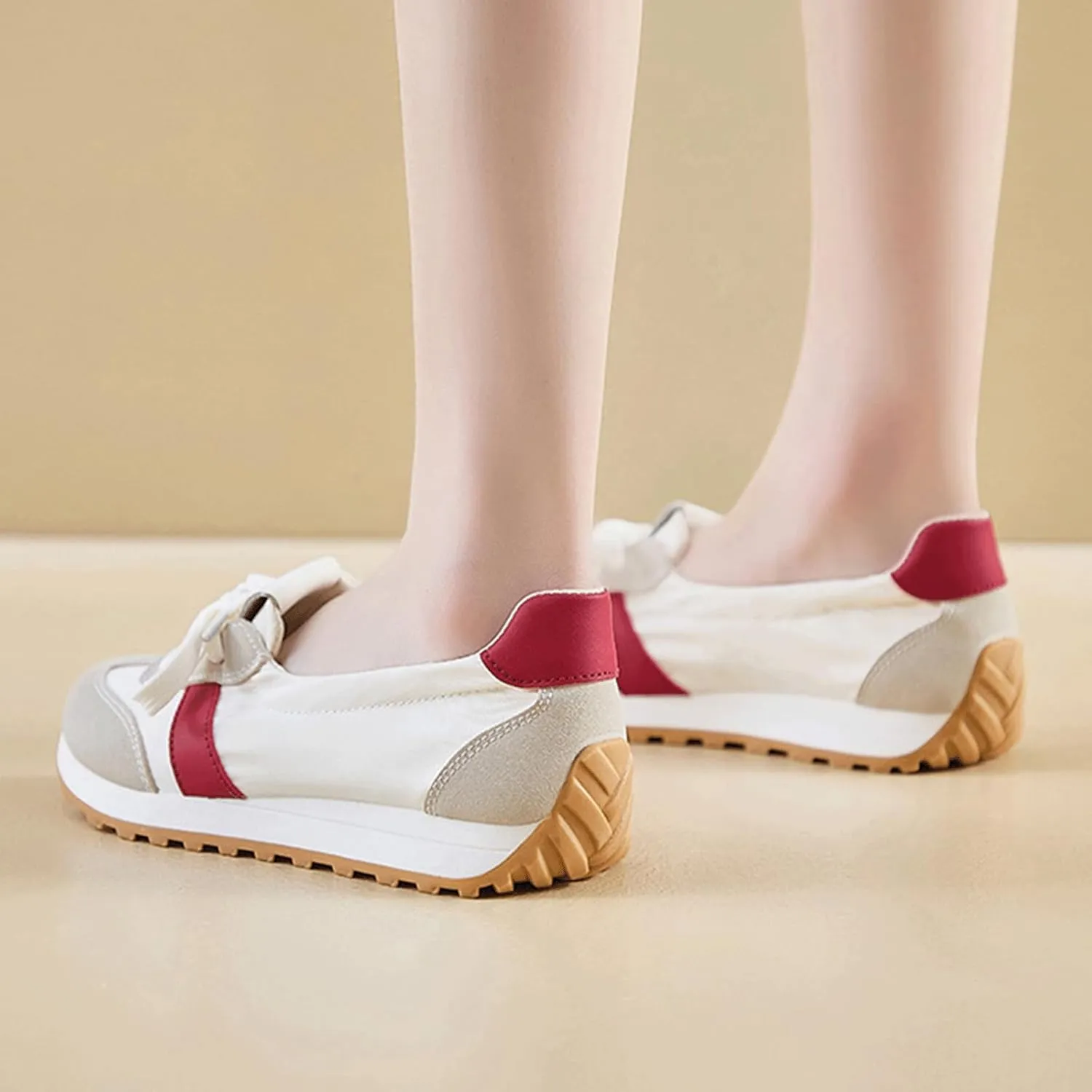 Sneakers for Women Comfortable Wide Widths Shoes Non-Slip Casual Walking Shoes Sporty Tennis Running Sneaker Comfy Nursing Flats Breathable Slip On Sneakers