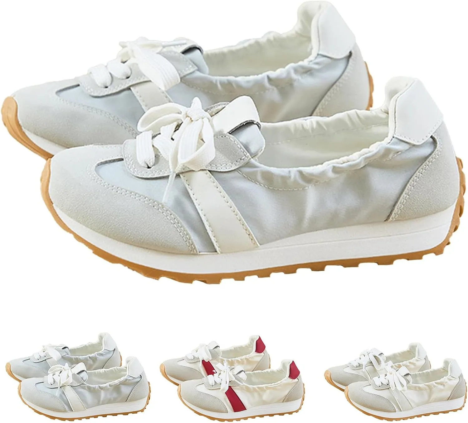 Sneakers for Women Comfortable Wide Widths Shoes Non-Slip Casual Walking Shoes Sporty Tennis Running Sneaker Comfy Nursing Flats Breathable Slip On Sneakers