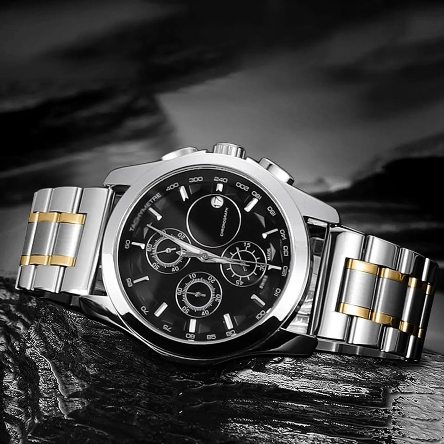 Stainless Steel Watch Band 14mm 15mm 16mm 17mm 18mm 19mm 21mm 20mm 22mm 23mm 24mm Universal Metal Watch Strap Smartwatch Replacement Band Men Women fit Most Traditional Watches