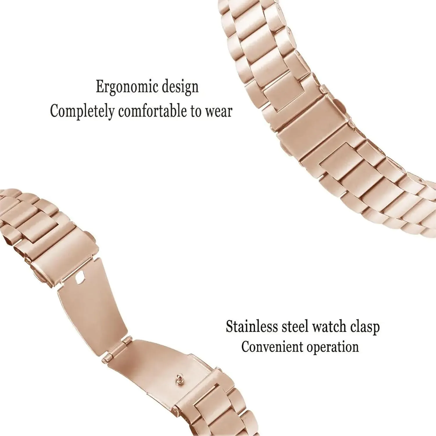 Stainless Steel Watch Band Quick Release Premium Brushed Matte Metal Watch Strap Bracelet 16mm 18mm 20mm 22mm 24mm Universal Stainless Steel Smartwatch Replacement Band Strap Men Women