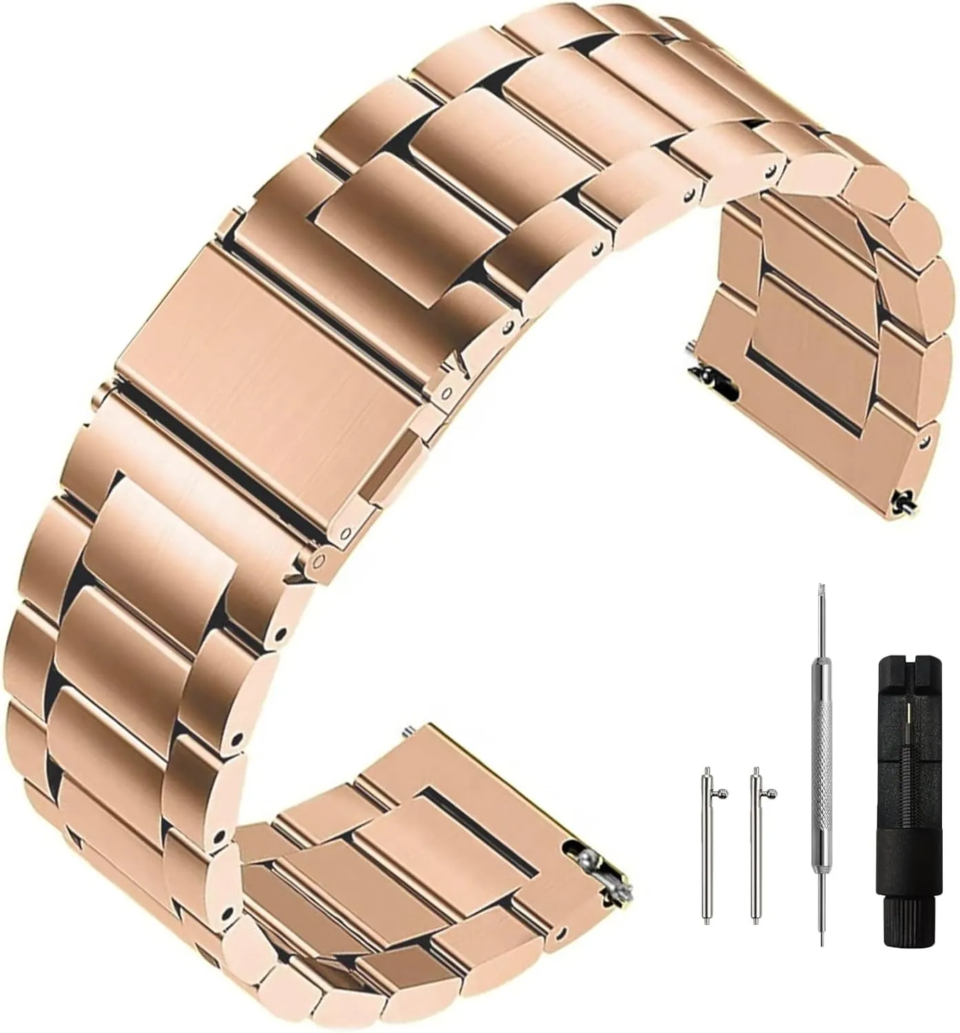 Stainless Steel Watch Band Quick Release Premium Brushed Matte Metal Watch Strap Bracelet 16mm 18mm 20mm 22mm 24mm Universal Stainless Steel Smartwatch Replacement Band Strap Men Women