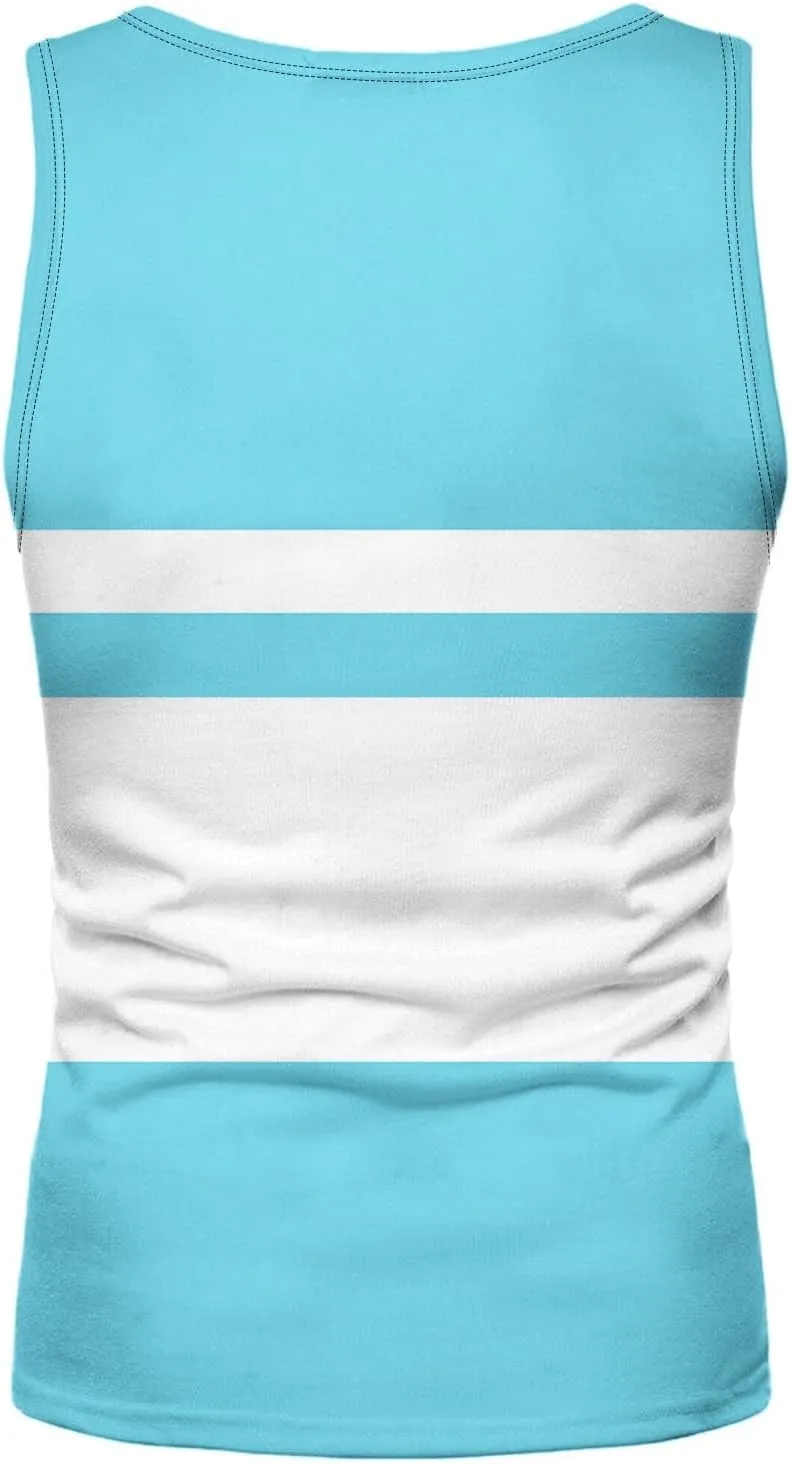 Striped Tank Tops for Men Beach Wear Graphic Sleeveless Graphic Shirts Big Tall Sports Gym Workout Casual Summer Tops