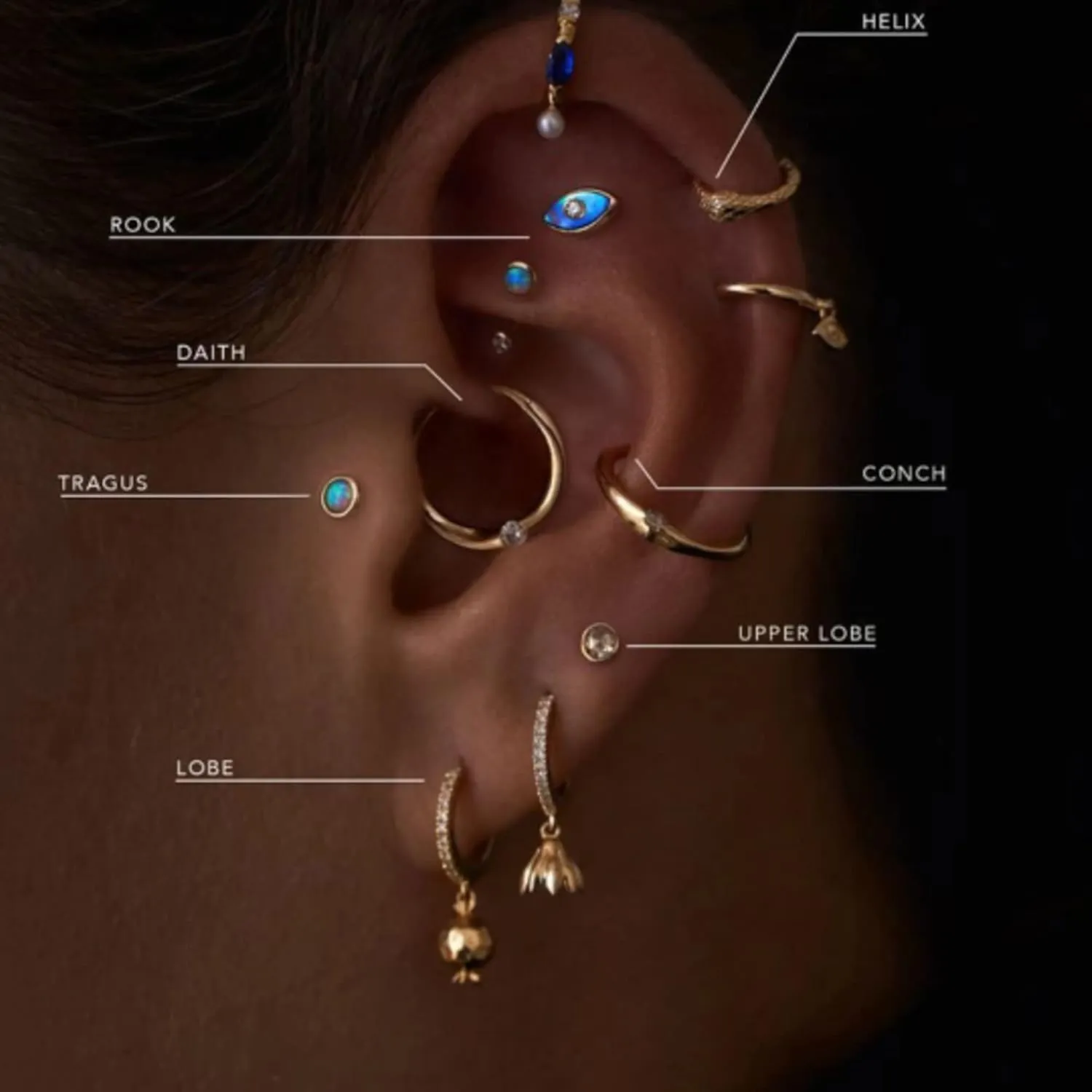 Tear drop Opal Diamond Huggies Earring, 14k Gold Horse Eye Opal Hoop Earring, Water-drop Opal Hoop Earrings, Daily Jewelry For Women.